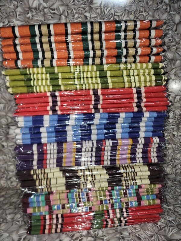 20251207_182633 Premium Handwoven Orange Stripe Aso-oke
