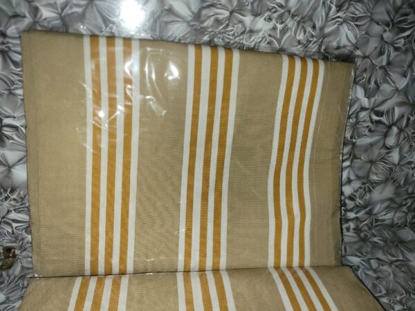 20251213_162427 Premium Handwoven Aso-Oke – Gold Beige & White Stripes