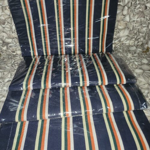 20251214_172005 Premium Handwoven Aso-Oke – Navy Blue Multi-Stripe Design