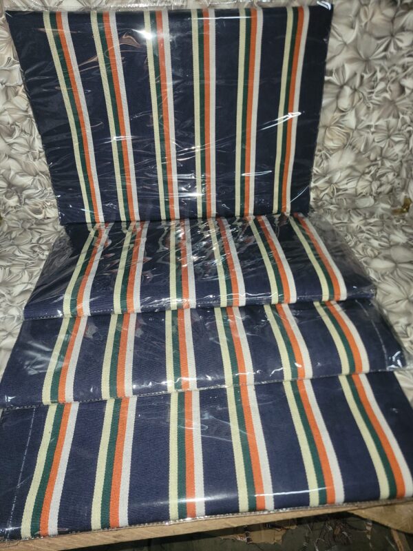 20251214_172005 Premium Handwoven Aso-Oke – Navy Blue Multi-Stripe Design