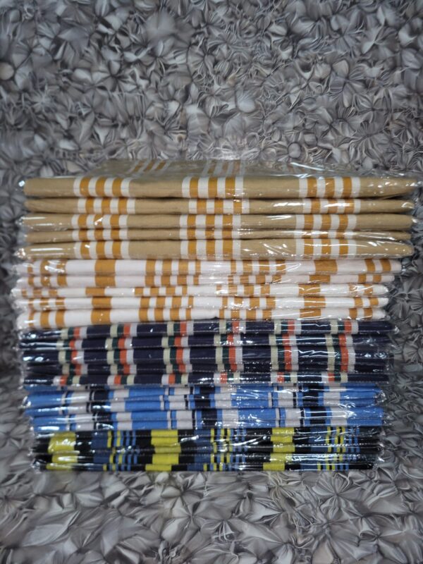 20251217_173244 Premium Handwoven Aso-Oke – Gold Beige & White Stripes