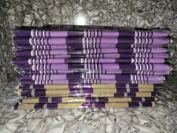 20260208_153221 Luxury Purple Elegant Loom Aso-Oke for Weddings & Parties