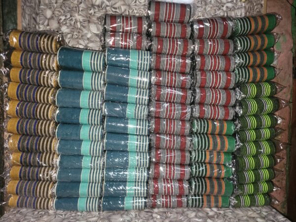 20260208_172106 Premium Handwoven Aso-Oke – White, Red & Black Stripe