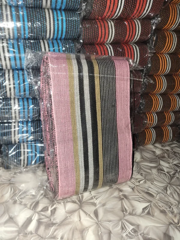 20260412_191716(1) remium Handwoven Pink, Black & white Aso-oke