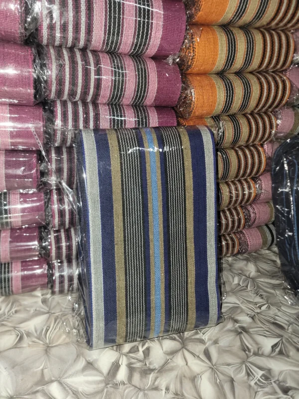 20260419_195458(1) Premium Handwoven Royal Blue Stripe Aso-oke