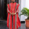 Premium Handwoven Aso-oke - Red, Green and White