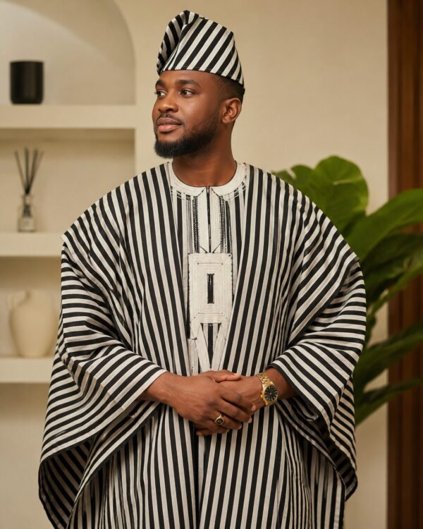 9d2f606c-9cfe-4db1-aaaa-fd429578057a Premium Handwoven Aso-oke - white and black