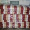 IMG_20250410_165208_040 Premium Handwoven Aso-Oke – Wine Red, Beige & White Stripe Design