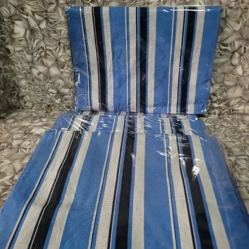 aso_7 Premium Handwoven Aso-oke – Sky Blue, White & Royal blue Stripe
