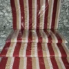 loom11 Premium Handwoven Aso-Oke – Wine Red, Beige & White Stripe Design