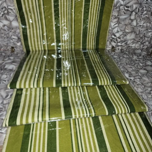 loom5 Premium Handwoven Aso-oke – Royal Olive Green & Cream