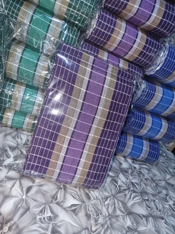 small2 Premium Handwoven Purple Royal Grid Aso-oke