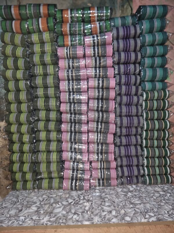 20251109_170510 remium Handwoven Pink, Black & white Aso-oke