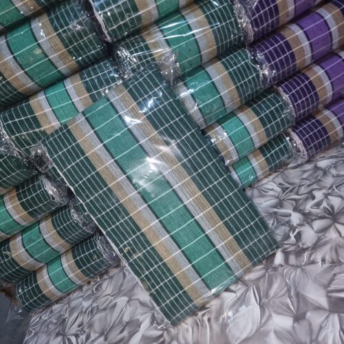 20251109_172255 Premium Handwoven Emerald Green Grid Aso-oke