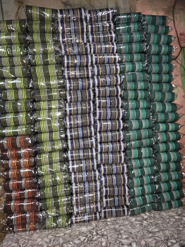 20260107_181849 Premium Handwoven Royal Blue Stripe Aso-oke