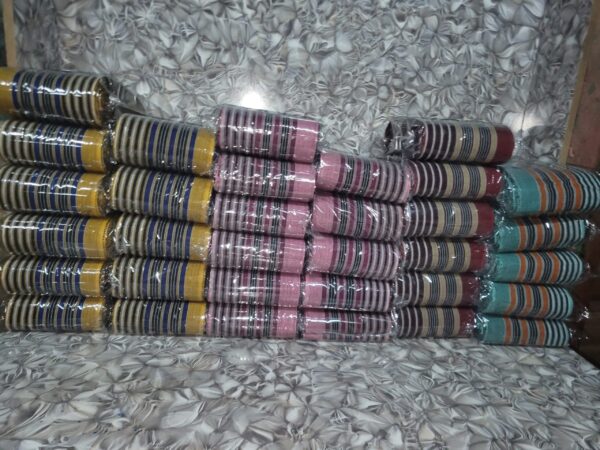 Premium Gold & Royal Blue Handwoven Aso-Oke