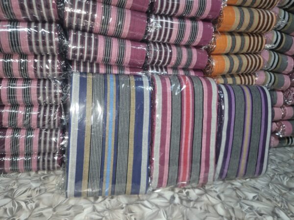 20260419_195433 Premium Handwoven Royal Blue Stripe Aso-oke