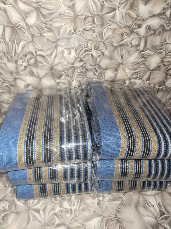 Sky Blue Royal Stripe Handwoven Aso-Oke