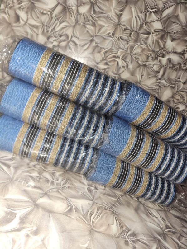 Sky Blue Royal Stripe Handwoven Aso-Oke