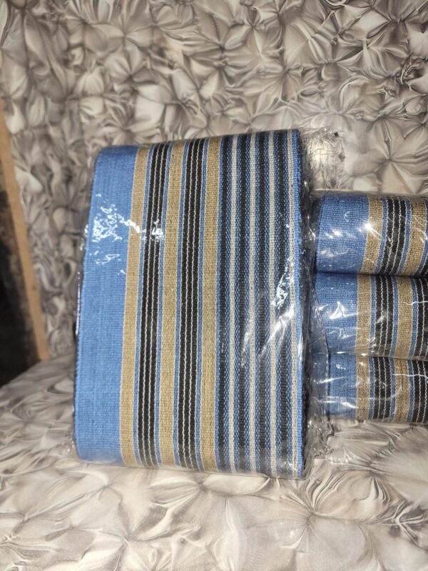Sky Blue Royal Stripe Handwoven Aso-Oke