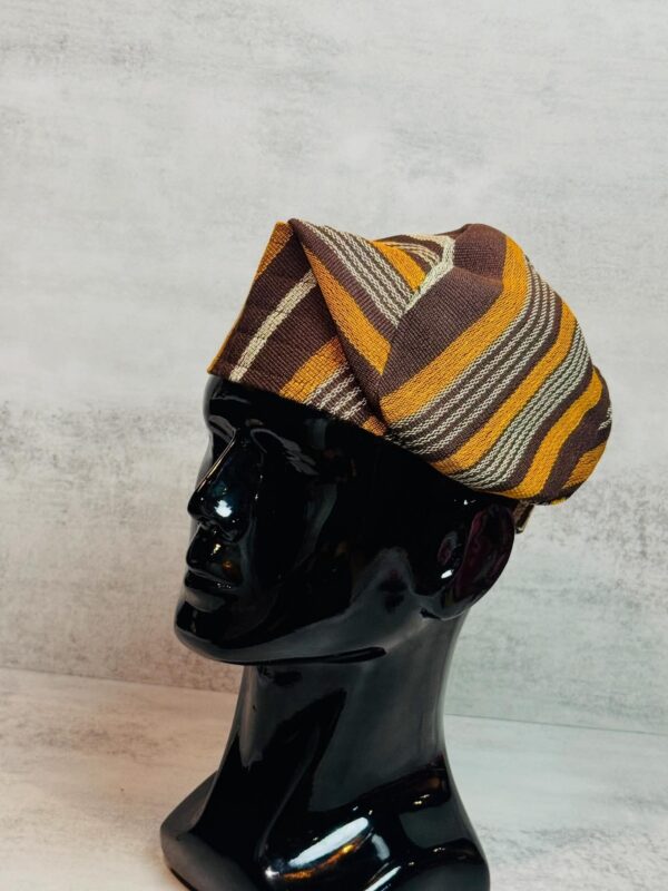 FB_IMG_1776695500117 Premium Brown & Gold Handwoven Aso-Oke