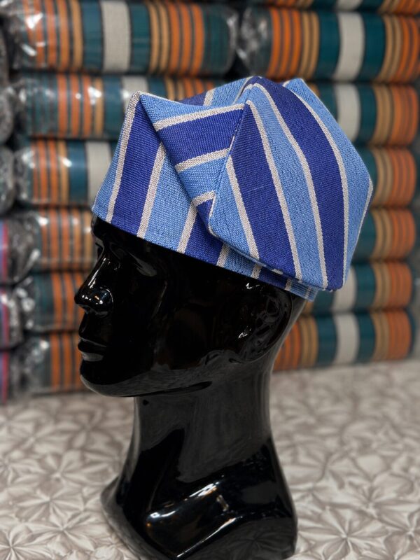 Premium Royal Blue Handwoven Aso-Oke